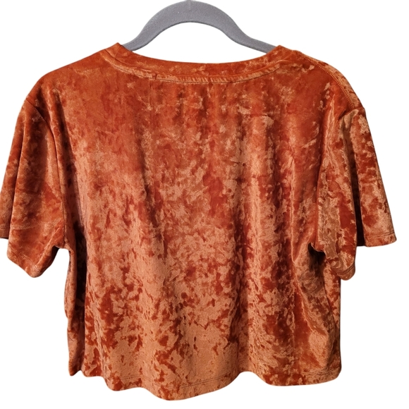 Aeropostale vintage inspired crushed velvet crop top - S.            J39 - Picture 4 of 5